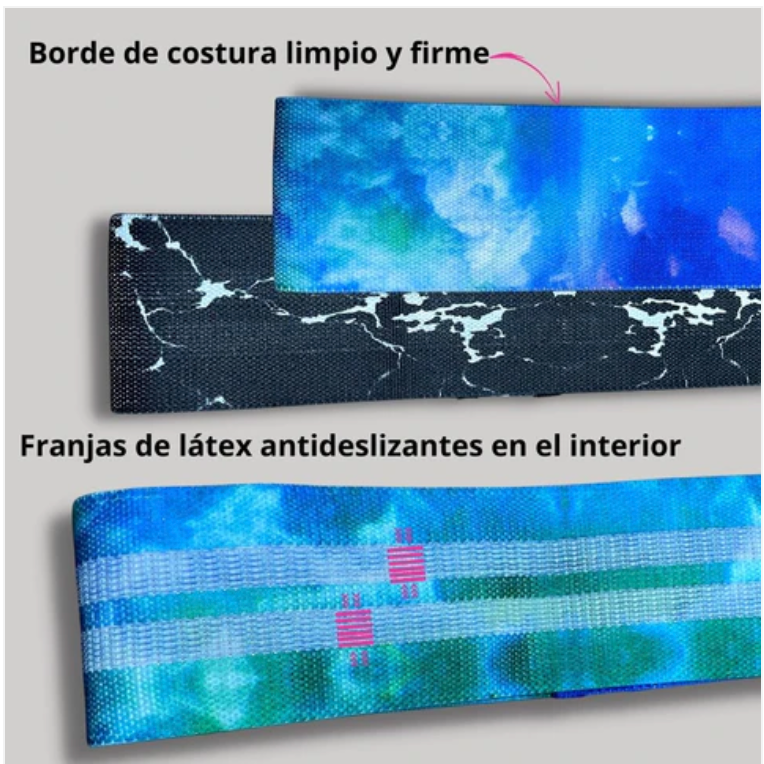 BANDAS BOOTY BLUE EN TELA X2